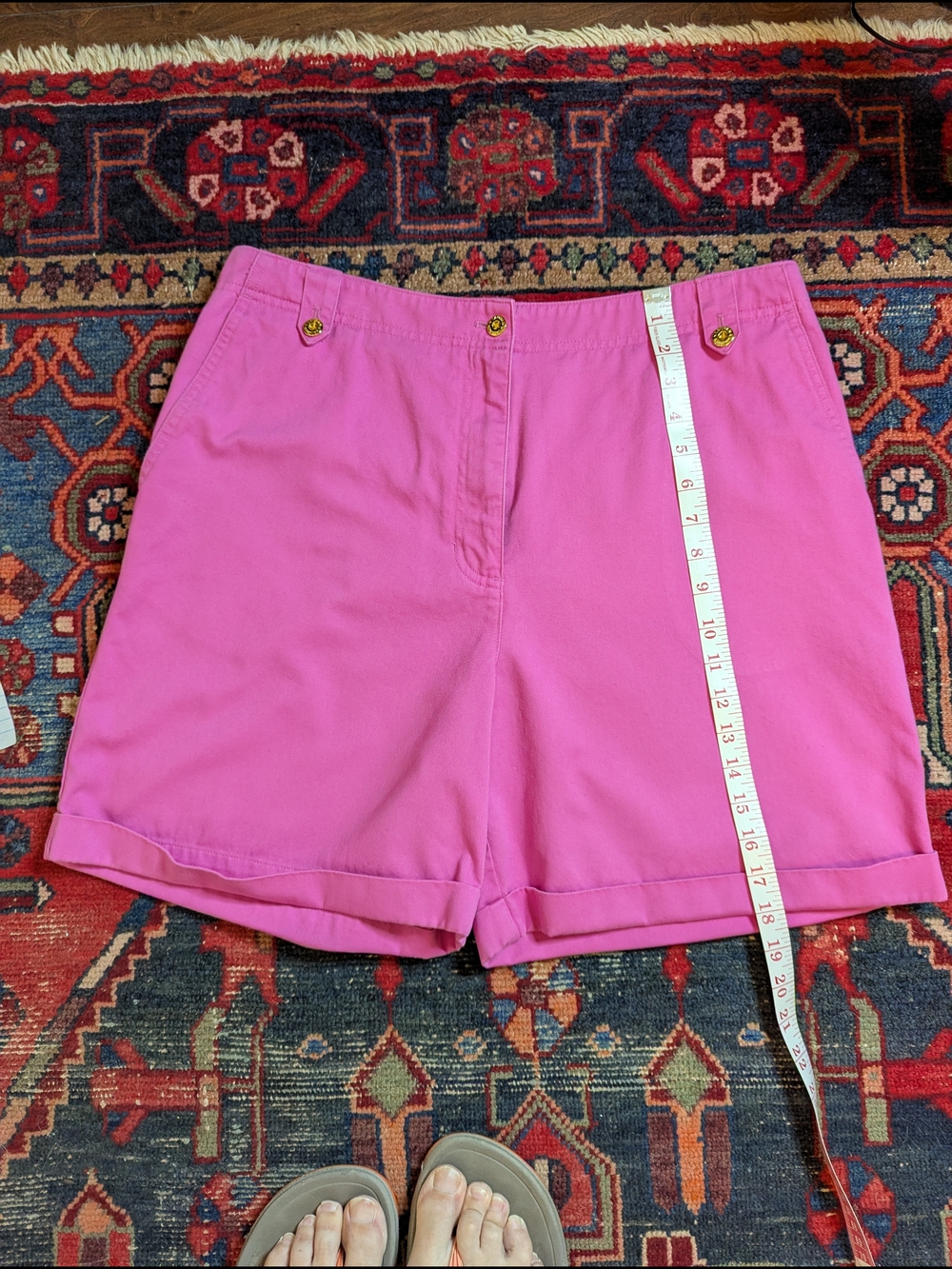 Lauren Ralph Lauren Pink Cuffed Bermuda Shorts - Picture 4 of 7